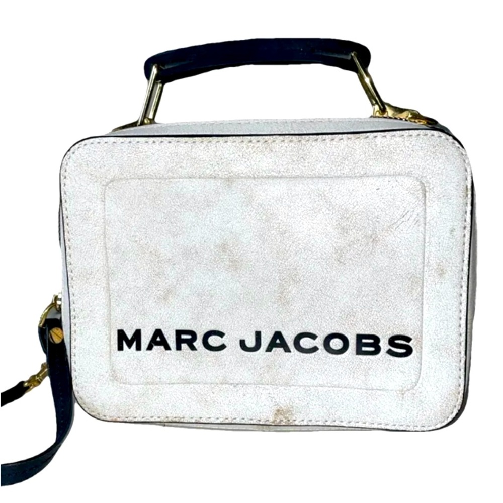 Marc Jacob Lunch Box Distressed white Cross Body Bag